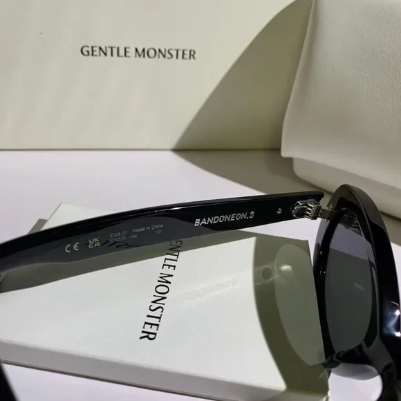 Nearly New Gentle Monster BANDONEON.S Sunglasses Black Acetate - Picture 4 of 7